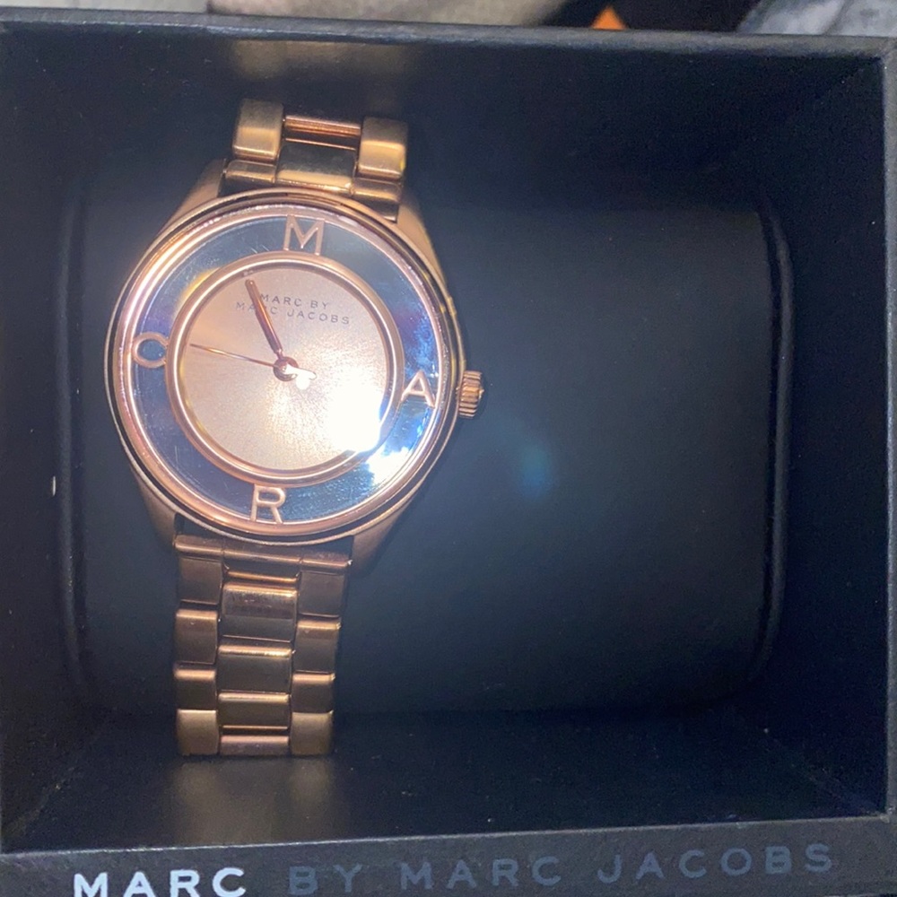 Super chic luxe looking rose gold watch purchased from Barney’s New York
